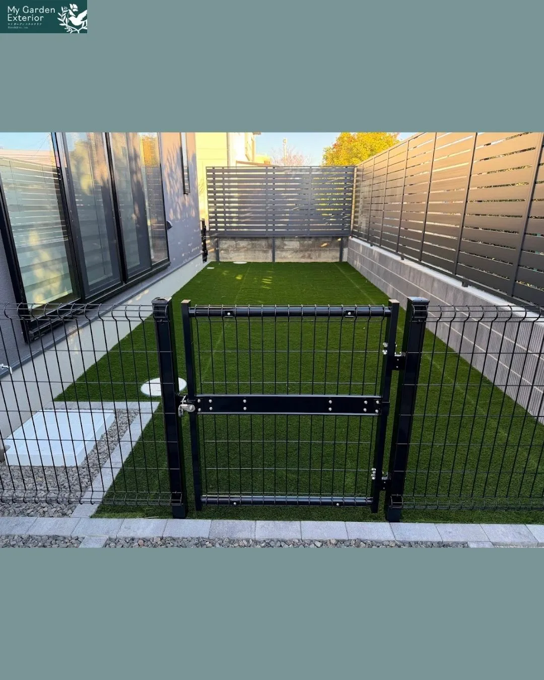 目隠しフェンスでプライベート空間も確保。